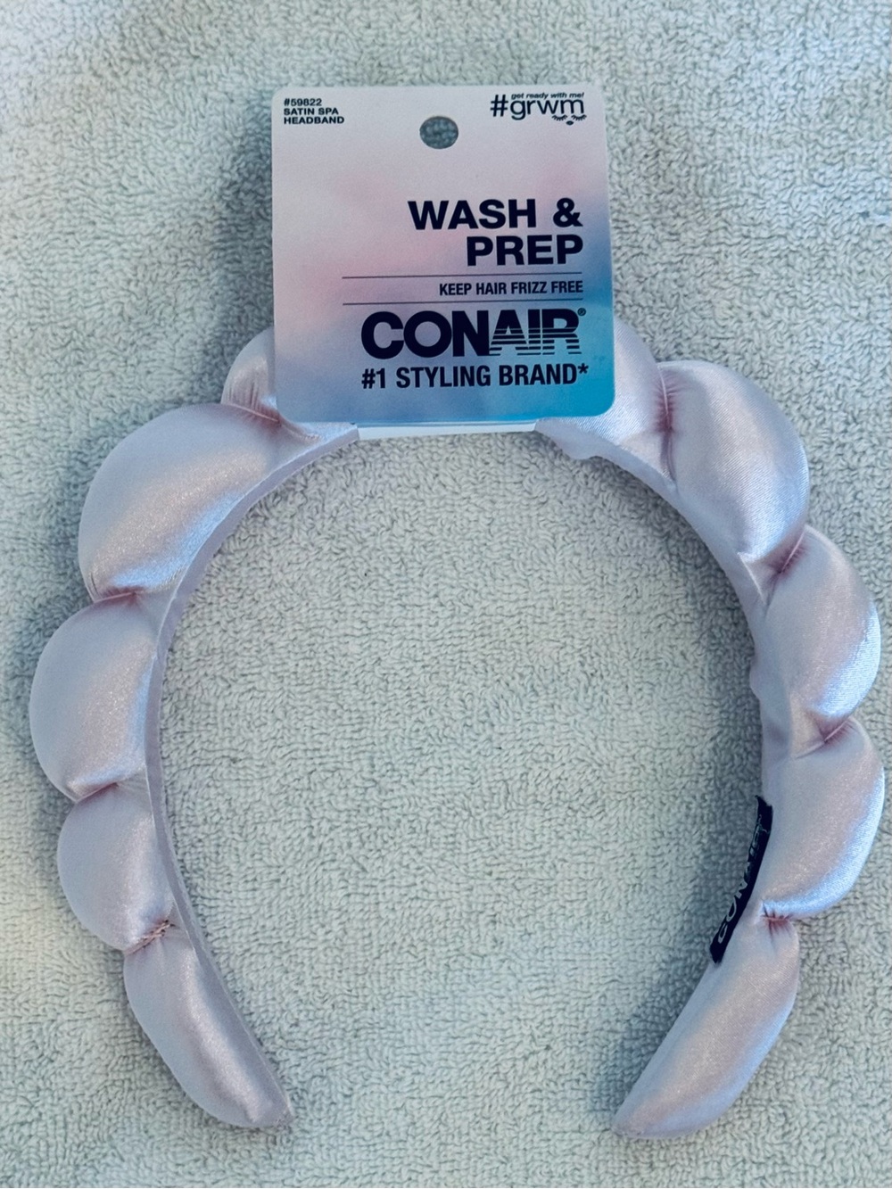 Conair Satin Spa Headband in Lavender BRAND NEW